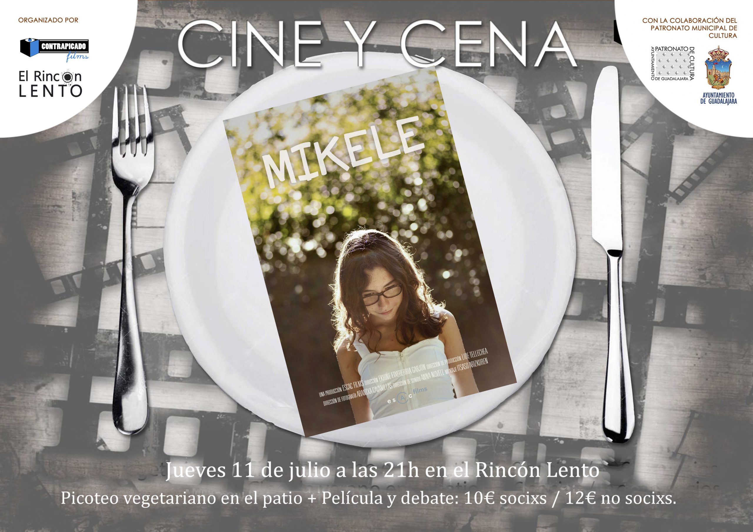 Cartel Cine y Cena - Mikele