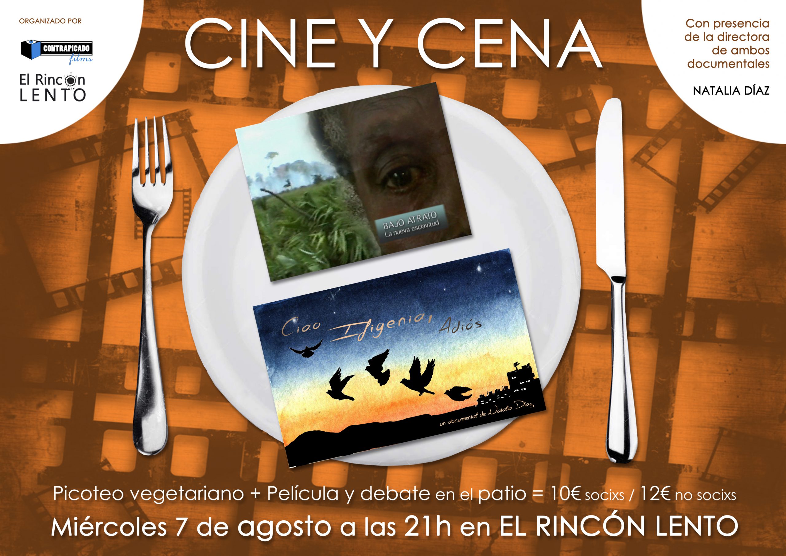 Cartel Cine y Cena - Natalia Díaz